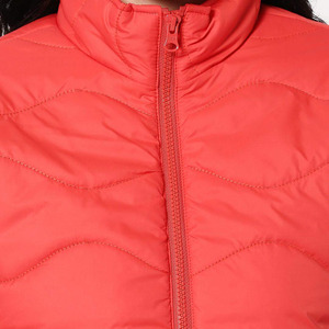 Veste longue doudoune d'hiver pour femme avec doublure en nylon à fermeture éclair respirante remplie de coton imprimé-en vente! - Product Image 4