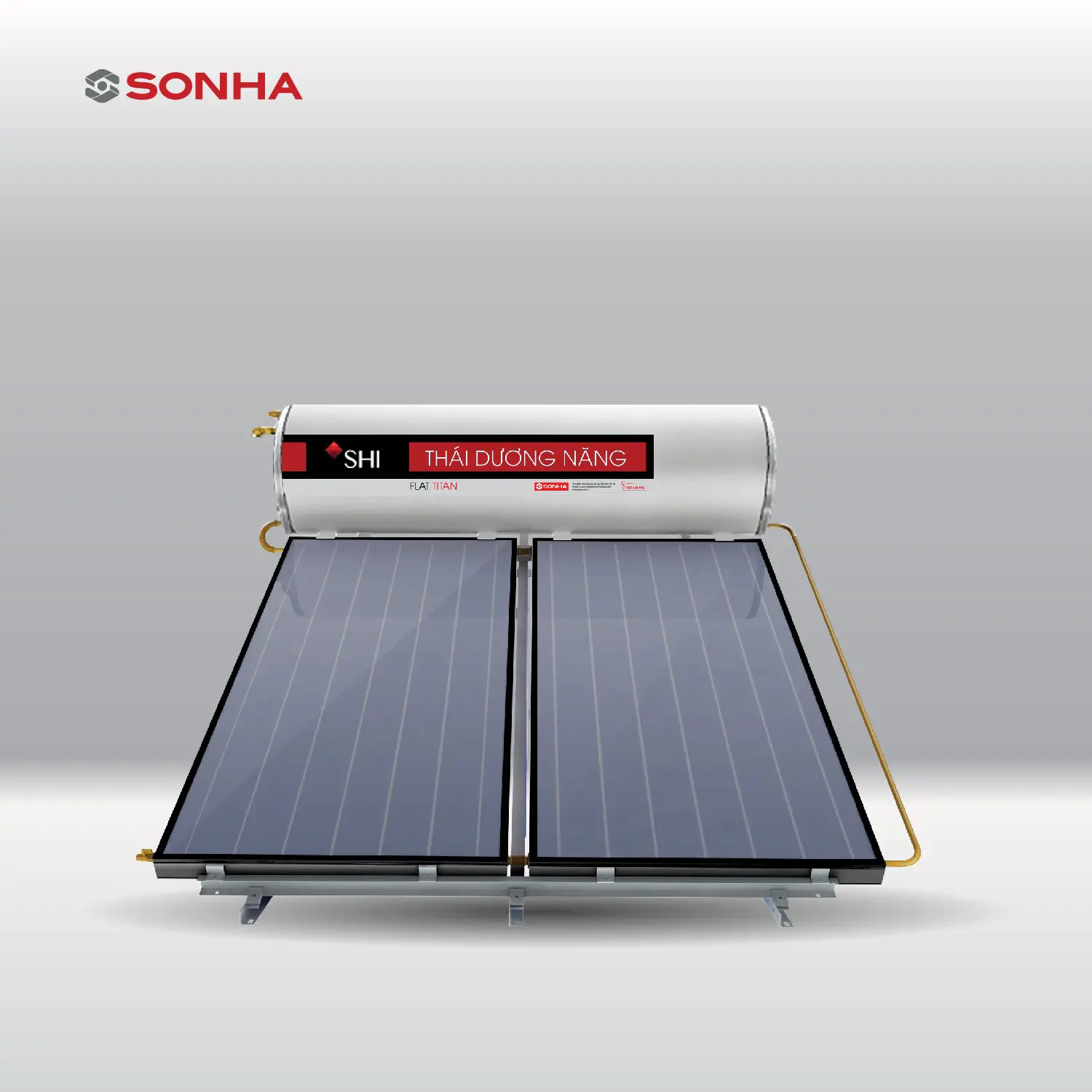 Chauffe-eau solaire SONHA fabriqué au Viet Nam d'appareils ménagers d'énergie solaire à panneau plat de pression