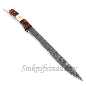 13 Inches New Style Custom Hand Forged Damascus Fillet <b>Chef</b> knife With leather Sheath cover (smk1591) - Product Image 2