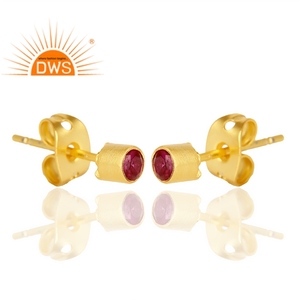 Boucle d'oreille en calcédoine bleue, pendentif classique fait à la main, plaqué or jaune 14k, vente en gros - Product Image 2