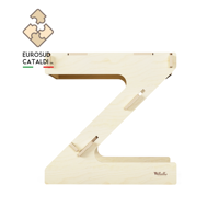 Table d'appoint moderne en bois de bouleau naturel 12 mm avec système d'interverrouillage en forme de Z, meubles de salon pour usage au bureau WLLALLA