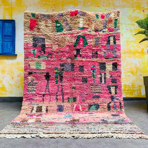 Tapis bohème ancien de haute qualité 5x8, tapis marocain antique Beniourain - Product Image 1