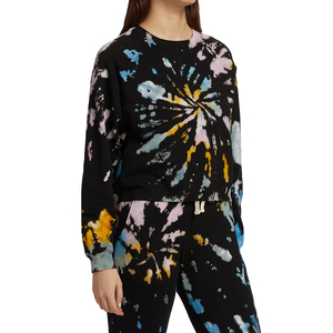 Gran oferta, sudaderas con estampado de tinte de corbata multicolor por encargo para mujer, el mejor Material para invierno con logotipo frontal - Product Image 4