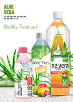 Boisson à l'aloe vera 100% pure en vrac, marque privée, bouteille PET 500ml, faible teneur en sucre, saveur fruits tropicaux, échantillon gratuit, qualité export