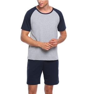 ชุดนอนแขนสั้นสำหรับผู้ชาย,เสื้อนอนพร้อมชุดนอน Raglan ชุดฤดูร้อน - Product Image 4