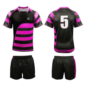 Polo de alta calidad para hombre, ropa deportiva a rayas personalizada por sublimación, uniformes de rugby, kits de rugby - Product Image 4