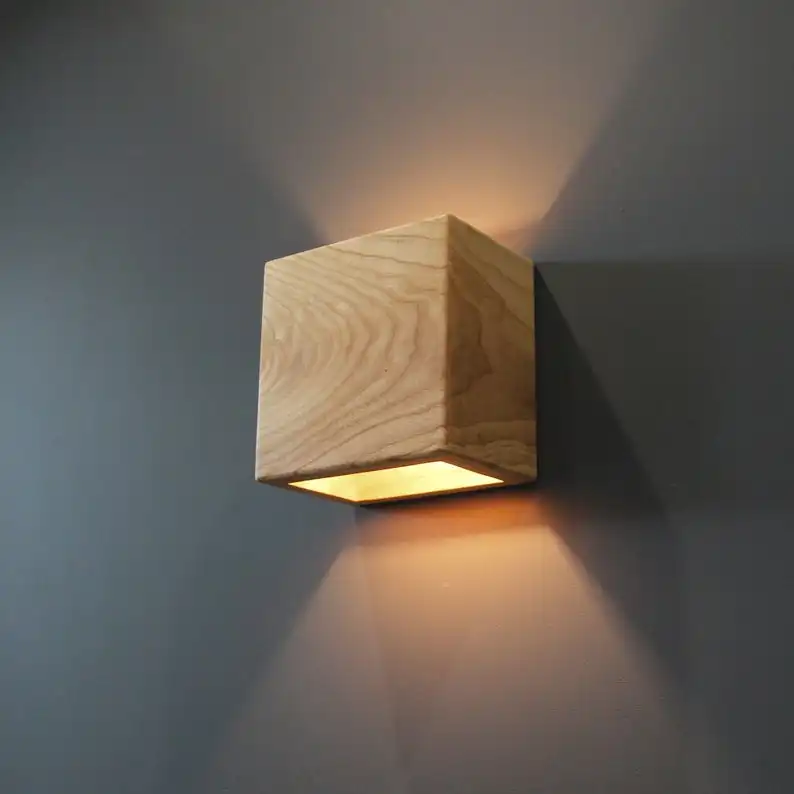 Wooden Ash Wall Lamp