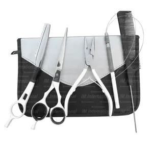 Pemasok Terbaik Digunakan Menambahkan Rambut Panjang Ekstensi Rambut Plier Hook Loop Gunting Perada Kit Set