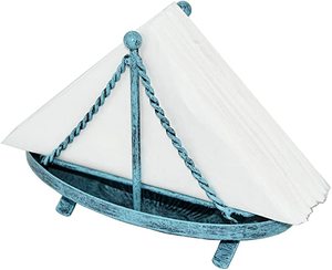 Porte-serviettes en métal enduit de poudre noire avec design classique parfait pour les accessoires de cuisine et de restaurant de table - Product Image 6