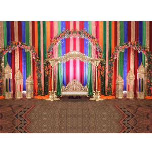 Columpio de escenario Mehndi musulmán y lámparas marroquíes nueva boda musulmana Columpio de pavo real elegante boda tema musulmán Mehndi Swing Australia - Product Image 1