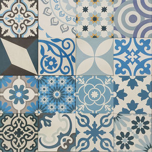 Carrelage brésilien coloré, Patchwork mélange de couleurs et de motifs aléatoires - Product Image 2