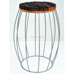 Tavolino moderno in metallo con Design a faccia di elefante con vernice Spray marrone finitura di forma rotonda per soggiorno mobili - Product Image 6