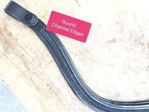 Banda ecuestre con forma de onda personalizada, banda de frente de canal vacío, a la moda, botón a presión POP y cuero de alta calidad - Product Image 2