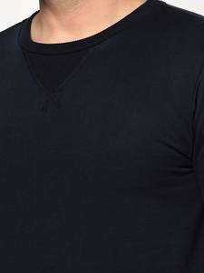 Automne hiver 2024 tendance hommes col rond sweat à manches longues t-shirt impression 3D étiquette personnalisée fait 100% français polaire coton - Product Image 2