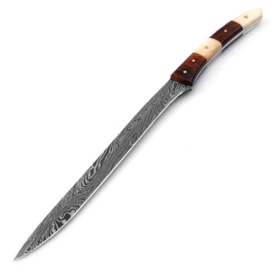 13 Inches New Style Custom Hand Forged Damascus Fillet <b>Chef</b> knife With leather Sheath cover (smk1591) - Product Image 1