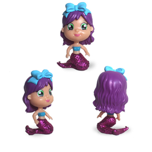 Sirenetta promozionale con figurina di azione dei capelli viola per la collezione di portachiavi a sorpresa con scatola cieca giocattolo di caramelle - Product Image 3
