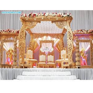 มณฑปงานแต่งงานไม้แบบโมเดิร์นและพกพาได้ สไตล์อินเดียสุดหรู ตกแต่งงานแต่งงานแบบดานูช สำหรับงานอีเว้นท์ในสหรัฐอเมริกา - Product Image 1