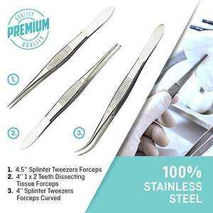 Kit de dissection avancé en acier inoxydable Safety Point, 20 pièces, pour étudiants en médecine et usage vétérinaire - Product Image 3