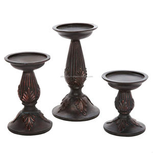 Porte-bougie en bois de manguier fait à la main de conception spécialisée pour la décoration de mariage et d'église - Product Image 2