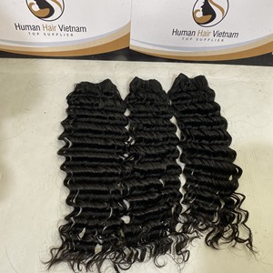 Máquina de doble trama de onda profunda, cabello natural con cutícula de color 1B, 8-34 pulgadas, sin procesar, envío rápido - Product Image 1