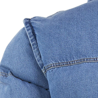 Veste matelassée réversible en Cordura de qualité supérieure, respirante, imperméable, avec fermeture éclair, doublure en denim et laine, manches longues, pour l'hiver