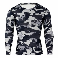 Maillot de compression personnalisé de haute qualité en Spandex/Polyester sublimé pour homme, manches longues, pour la gym, les arts martiaux, la natation, OEM personnalisé