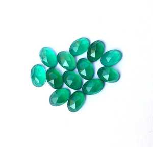 Vente en gros 5x7mm naturel vert Onyx lâche ovale rose coupe Cabochon pierre précieuse AAA de haute qualité pour la fabrication de bijoux IGI certifié chaleur - Product Image 3