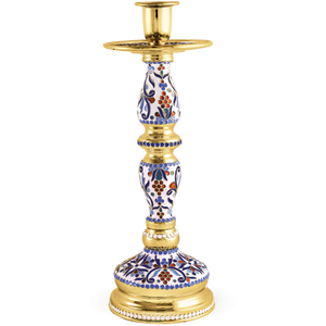 Cruz de latón grabada con portavelas redondo, suministros de Iglesia, Brassworld, India - Product Image 6