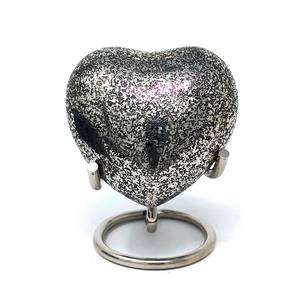 Cremation Urns Brass Funeral Urn <b>Ashes</b>, Glenwood Small Heart <b>Keepsake</b> Urn with Stand Cremation Use and Funeral Supplies - Product Image 1
