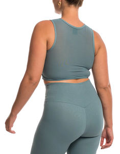 Nouveau haut court surdimensionné à la mode pour femmes grande taille Durable doux 87% Nylon 13% Spandex respirant court 87% Nylon 13% Spandex - Product Image 4