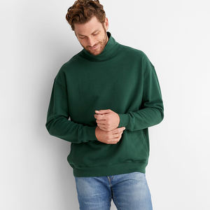 เสื้อวอร์มคอเต่าคอสูงสำหรับผู้ชาย,เสื้อสเวตเชิ้ตเสื้อสวมหัวแต่งโลโก้คอปล่อยไหล่ทรงหลวมสั่งทำ - Product Image 1