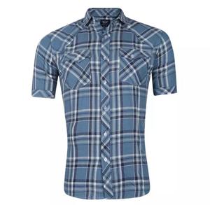 Camisas formales de popelina para hombre, camisa de manga corta con cuello vuelto, colección de China, 2022 - Product Image 1