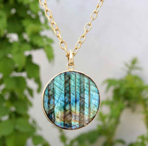 Faceted Labradorite Beads Crystal Point Pendant Labradorite 8mm Rose Mes Chains Pendants pink Flash Labradorite Opal <b>Cross</b> - Product Image 6