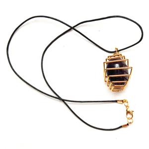 Pendentifs en améthyste polie en gros, fournisseur de pendentifs de guérison - Product Image 1