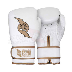 Gants de boxe en cuir de vache véritable de haute qualité, respirants, écologiques, fermeture à boucle et crochet réglable, taille et couleur personnalisables - Product Image 1