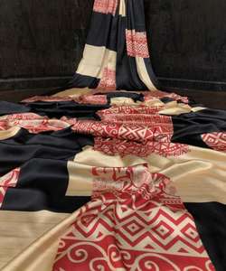 Sari en soie brodé de conception originale pour les fêtes, avec pièce de chemisier, bordure en dentelle de soie douce, sari pour mariage, vêtement pour femmes, dernier modèle - Product Image 6