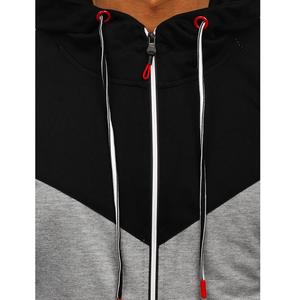 เสื้อมีฮู้ดแบบสวมหัวแขนยาวสีดำของผู้ชายกางเกงสเวตเตอร์ผ้าคอตตอนแฟชั่นสำหรับฤดูหนาว - Product Image 3