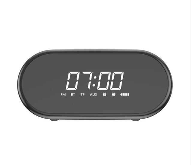 Custom Dual Multi-function Mirror 24-hour On-screen Table Alarm Clock with  Wireless Speaker