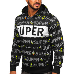 เสื้อมีฮู้ดสำหรับผู้ชายแบบสั่งทำแนวสตรีทแวร์ผ้าฝ้ายออร์แกนิกโอเวอร์ไซส์ซิลิโคนสำหรับฤดูหนาวพิมพ์ลายบน2022 - Product Image 3