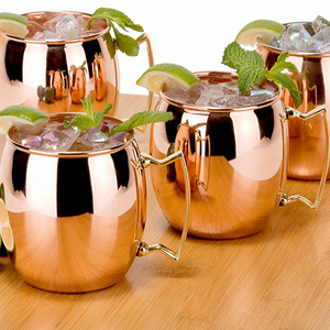king international Pure Copper Hammered Moscow Mule <strong>Mugs</strong> (16 <strong>OZ</strong>) - A Perfect Luxury Gift Set of 2 copper Moscow <strong>mug</strong> copper <strong>mug</strong>