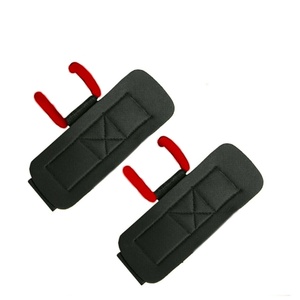 Ganchos de acero para levantamiento de pesas, de alta calidad, para gimnasio, con acolchado de neopreno - Product Image 2