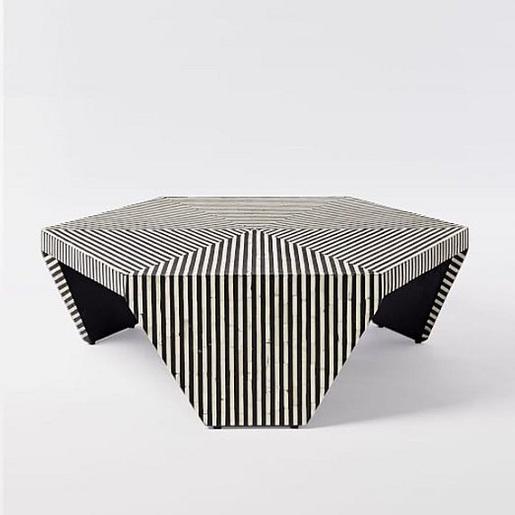 Natural Bone Color & Black Resin