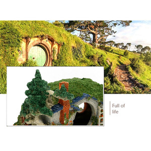 Decoración de acuario <span class=keywords><strong>Casa</strong></span> Hobbit pequeña <span class=keywords><strong>cueva</strong></span> con burbujeador para Betta ocultar agujero de reptil <span class=keywords><strong>casa</strong></span> refugio pecera ornamen - Product Image 4