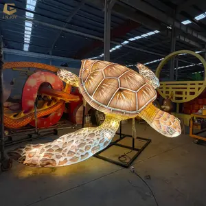 FL06 Chinesisches Neujahrsfest Dekoration Seide Tier Meeres schildkröte Laterne