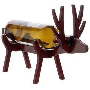 Vente chaude en forme de cerf 1 bouteille en bois casier à vin porte-vin en métal pour Bar & Hôtels pour whisky bière stockage Barware - Product Image 5
