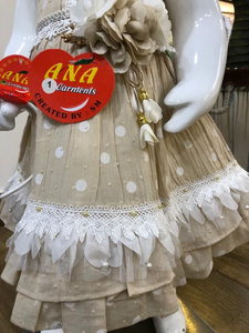 ชุดเดรสเด็กผู้หญิงผ้าซาตินแบบเป็นทางการสำหรับงานปาร์ตี้ ความยาวระดับเข่า - Product Image 6