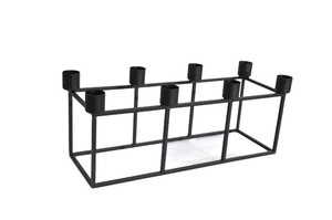 Fer En Métal 8 BRAS De Table Porte-Bougie En Métal Noir De Haute Qualité Décor À La Maison Meilleur Vente Fil De Bougie Pilier - Product Image 6