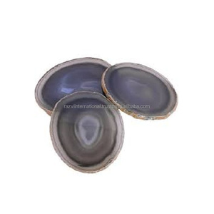 Grey <b>Agate</b> Marble Round Classic Eco-Friendly Mats & Pads 100mm Diameter - Product Image 1