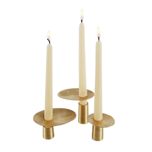 Bougeoir en aluminium au design avantageux en métal couleur or avec cheminée en verre à bas prix - Product Image 6