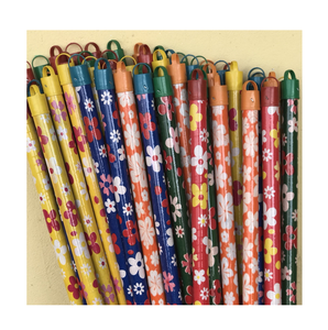 Factory Direct PVC Coasted <b>Broom</b> Stick <b>Wooden</b> <b>Broom</b> <b>Handle</b> Flower/ <b>wooden</b> mop sticks/ <b>broom</b> sticks - Product Image 1